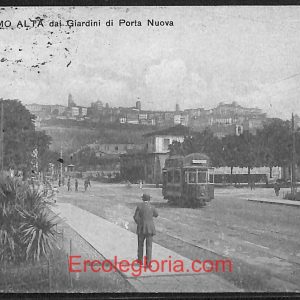 ae1363 - CARTOLINA  D'EPOCA - Bergamo Città - Giardini di Porta Nuova