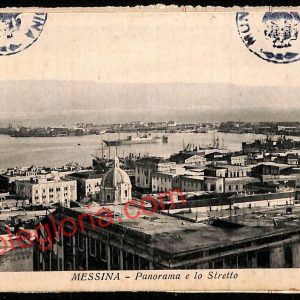 ag8282 - CARTOLINA D'EPOCA - Messina Città - Panorama e lo Stretto