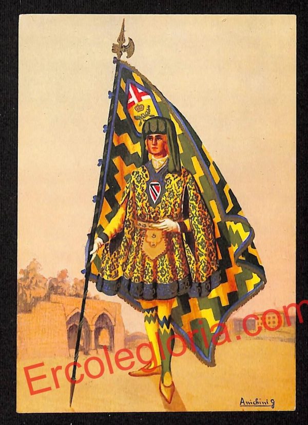 ai5444 - CARTOLINA D'EPOCA - I 17 Paggi delle Storiche Contrade di Siena : Bruco