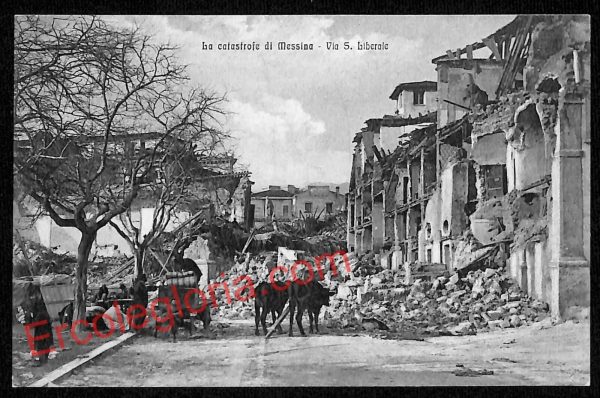 ag8283 - CARTOLINA D'EPOCA - Messina Città - Via San Liberale