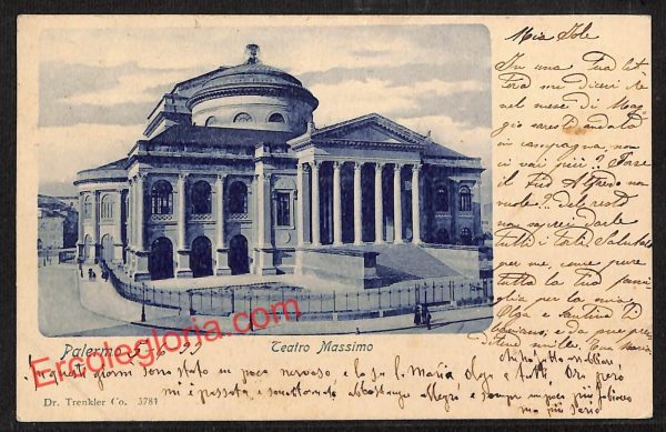 ah4856 - CARTOLINA D'EPOCA - Palermo Città - Teatro Massimo