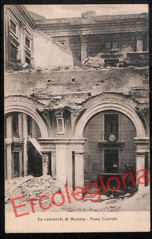 ag8284 - CARTOLINA D'EPOCA - Messina Città - Posta Centrale