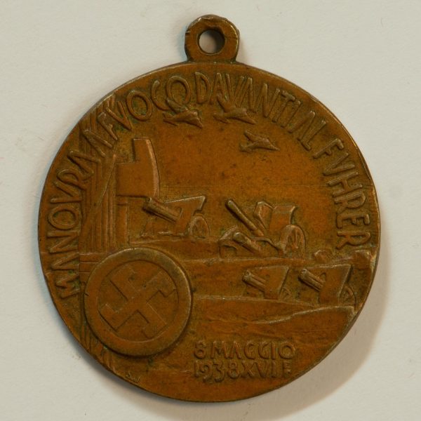 NA0112 - Medaglia Italia Manovra A Fuoco Davanti All'Esercito Tedesco 1938
