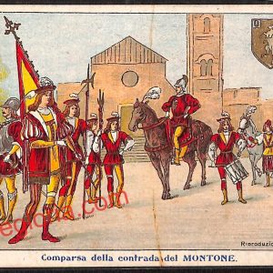 ai5463 - CARTOLINA D'EPOCA - Siena Città - Comparsa della Contrada del Montone