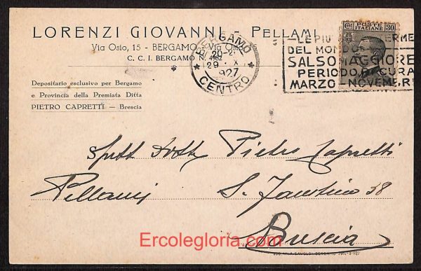 ae1395 - CARTOLINA  D'EPOCA - Bergamo Città - Lorenzi Giovanni