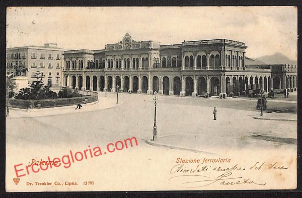 ah4861 - CARTOLINA D'EPOCA - Palermo Città - Stazione ferroviaria