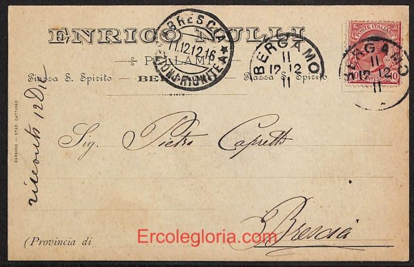 ae1401 - CARTOLINA  D'EPOCA - Bergamo Città - Enrico Nulli