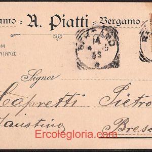 ae1405 - CARTOLINA  D'EPOCA - Bergamo Città - A. Piatti