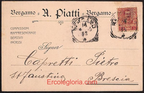 ae1405 - CARTOLINA  D'EPOCA - Bergamo Città - A. Piatti