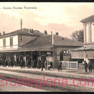 ad3972 - CARTOLINA D'EPOCA - Vercelli Provincia - Santhià - Stazione Ferroviaria