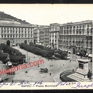 ah3144 - CARTOLINE D'EPOCA - Napoli Citta - Piazza Municipio