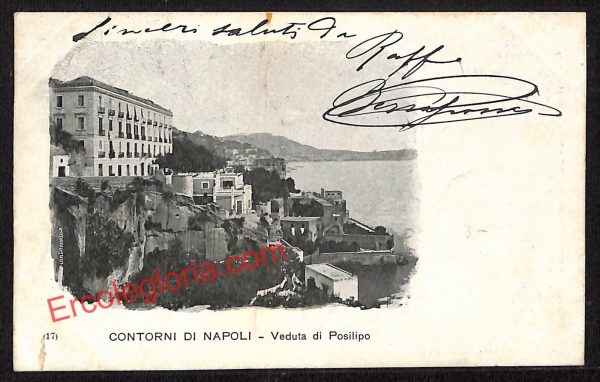 ah3147 - CARTOLINE D'EPOCA - Napoli Citta - Veduta da Posilipo