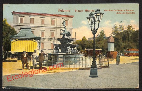 ah4873 - CARTOLINA D'EPOCA - Palermo Città - Piazza Marina