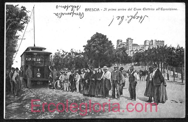 P0733 - CARTOLINA  D'EPOCA - Brescia Città - Il primo Tram Elettrico 1904