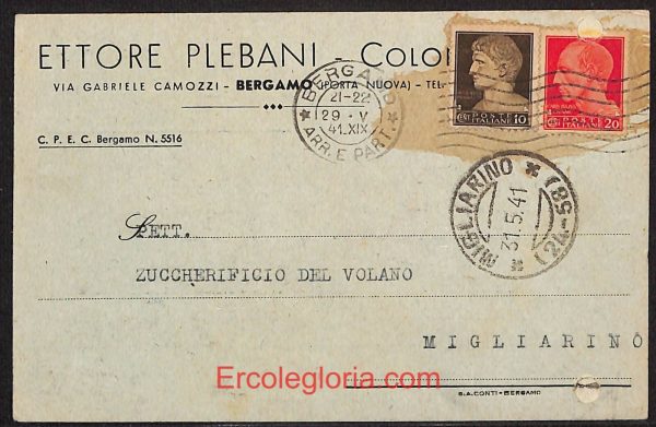 ae1407 - CARTOLINA  D'EPOCA - Bergamo Città - Ettore Plebani