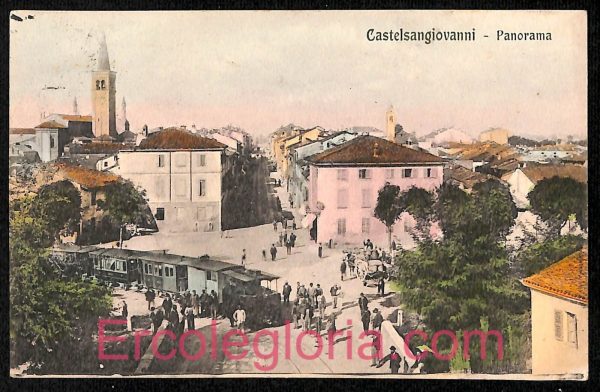 ad3973 - CARTOLINA D'EPOCA - Piacenza Provincia - Castel San Giovanni  PANORAMA