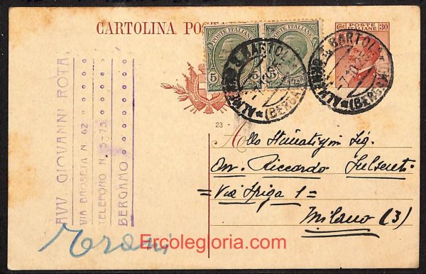 ae1414 - CARTOLINA  D'EPOCA - Bergamo Città