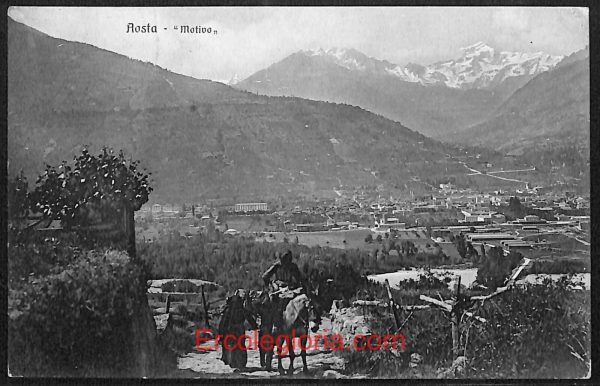ad9860 - CARTOLINA  D'EPOCA - Aosta Città - '' Motivo ''  1925