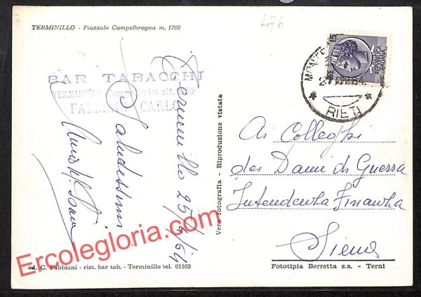 ai0522 - CARTOLINA D'EPOCA - Rieti Provincia - Monte Terminillo - immagine 2