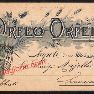 ah3685 - STORIA POSTALE - Napoli Città - Orfeo Orfei