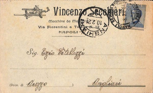 ab8601  - CARTOLINA  D'EPOCA - Napoli  Città - VINCENZO SECCHIERI  1921