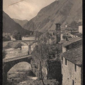 ae1572 - CARTOLINA  D'EPOCA - Bergamo  Provincia - Ponte Nossa