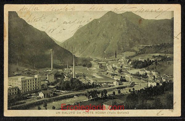 ae1578 - CARTOLINA  D'EPOCA - Bergamo  Provincia - Ponte Nossa  1920