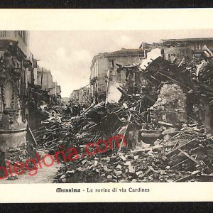 ag8411 - CARTOLINA D'EPOCA - Messina Città - Le rovine di via Cardines