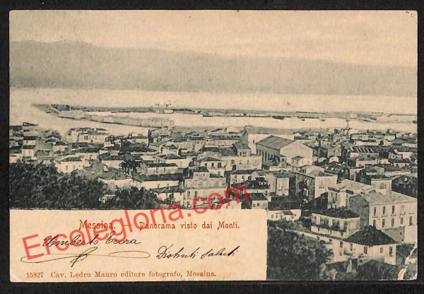 ag8418 - CARTOLINA D'EPOCA - Messina Città - Panorama
