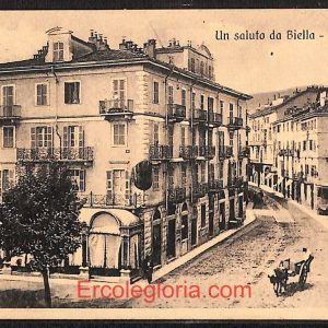 ae1787 - CARTOLINA  D'EPOCA - Biella Città - Porta Torino  1909