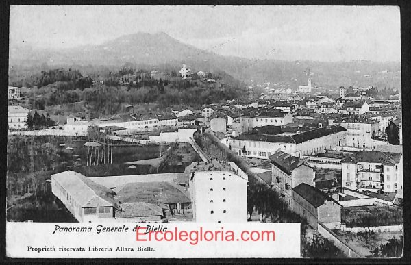 ae1788 - CARTOLINA  D'EPOCA - Biella Città - Panorama   1910