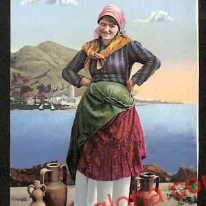 ah5215 - CARTOLINA D'EPOCA - Palermo Città - Costumi Siciliani