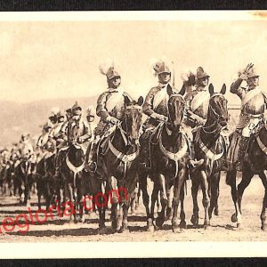 ai8554 CARTOLINA D'EPOCA-Torino-Cavalieri Torneanti di E.Filiberto Saint Maurice