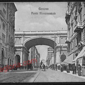 ag0836 - CARTOLINA D'EPOCA - Genova Città - Ponte Monumento  1909