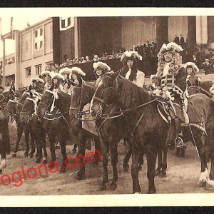 ai8612 CARTOLINA D'EPOCA-Torino- Amazzoni e Cavalieri del Seguito di Re V.Amedeo