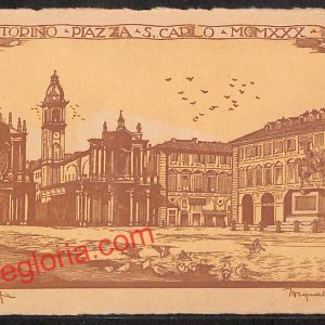 ai8617 - CARTOLINA D'EPOCA - Torino Città - Piazza San Carlo