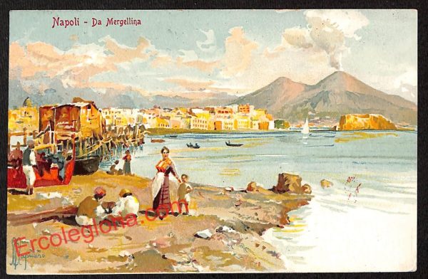 ah3825 - CARTOLINA D'EPOCA - Napoli  Provincia - Mergellina