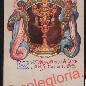 ag6376 - CARTOLINA D'EPOCA - Lucca Città - Festeggiamento di S. Croce