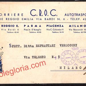 ah9809 - STORIA POSTALE - Reggio Emilia Città - Ditta Refrattari Verzocchi