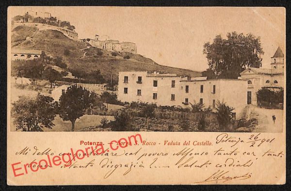 ah8919 - CARTOLINA D'EPOCA - Potenza Città - Borgo San Rocco
