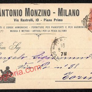 ag9228 - STORIA POSTALE - Milano Città - Antonio Monzino