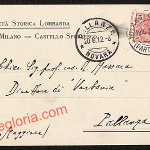 ag9229 - STORIA POSTALE - Milano Città - Società Storica Lombarda