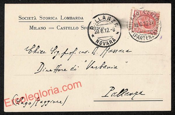 ag9229 - STORIA POSTALE - Milano Città - Società Storica Lombarda