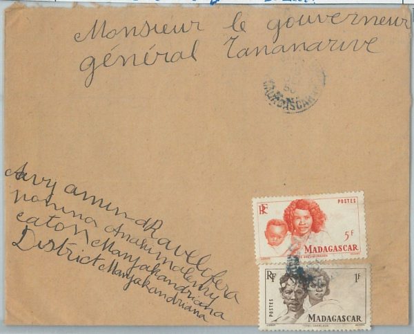 77370 - MADAGASCAR  - POSTAL HISTORY -   COVER  1950 - LOCAL MAIL