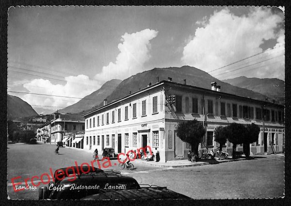 ai6751 - CARTOLINA D' EPOCA - Sondrio Città - Caffe Ristorante Lanzetti