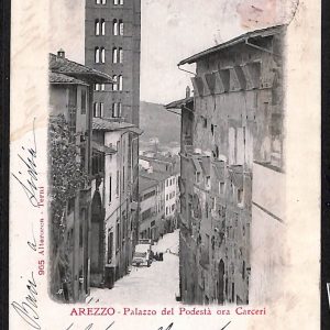 ae0085 - CARTOLINA  D'EPOCA - Arezzo  Città - Palazzo del Podestà  1903
