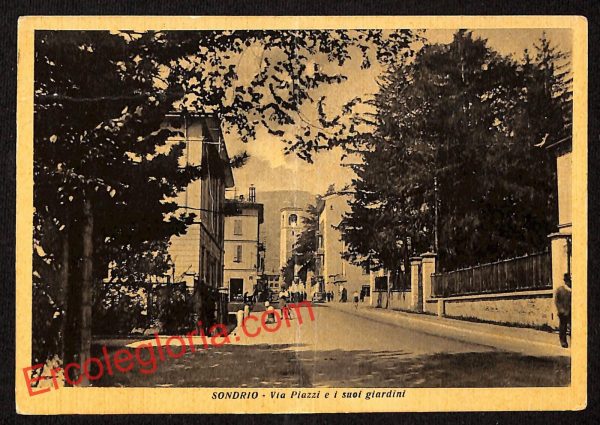 ai6752 - CARTOLINA D' EPOCA - Sondrio Città - Via Piazzi