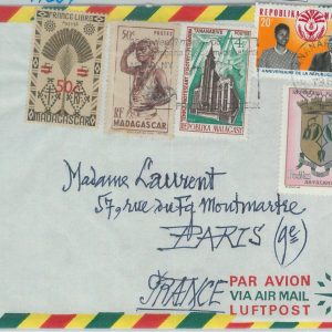 80980 -  MADAGASCAR  - POSTAL HISTORY - AIRMAIL COVER to FRANCE  196O'S