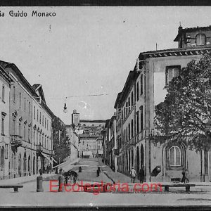 ae0093 - CARTOLINA  D'EPOCA - Arezzo  Città - Via Guido Monaco
