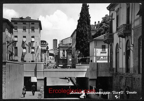 ae0099 - CARTOLINA  D'EPOCA - Arezzo  Città - Sottopassaggio Via V. Veneto